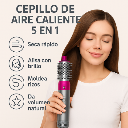 OFERTA IMPERDIBLE 35 % DE DESCUENTO SOLO HOY - CEPILLO SECADOR DE CABELLO 5 EN 1