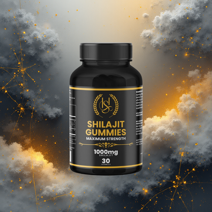 Gomas de Shilajit: Suplemento natural para mejorar estrés, ánimo y rendimiento - SOLO HOY 40% OFF