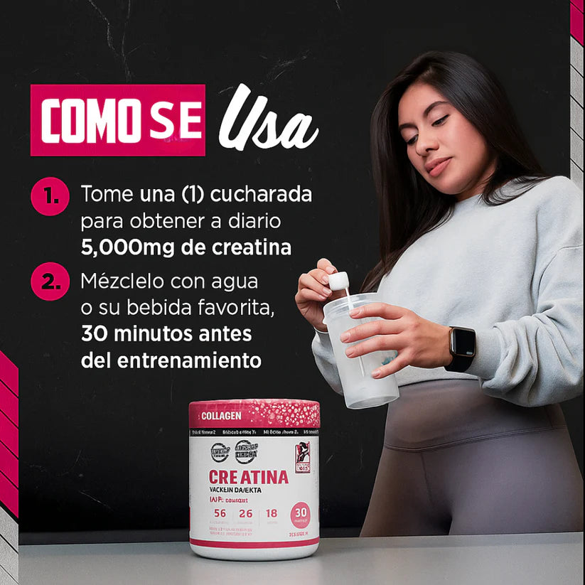 Creatina para Mujeres | Tu aliada para levantar y definir tus glúteos en solo 30 días - SOLO HOY 40% OFF